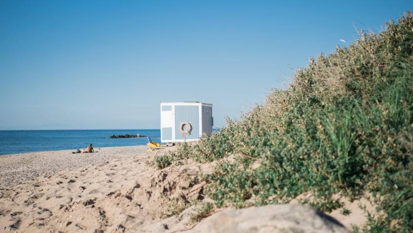 Livredderhus ved Liseleje Strand