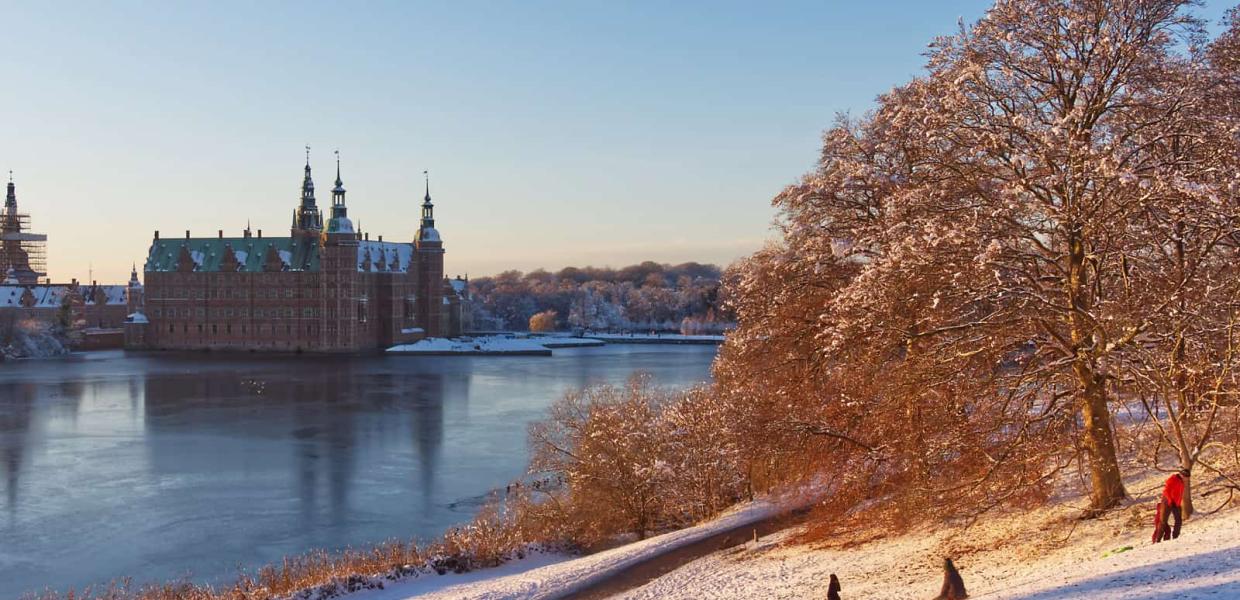 Kælkning i Frederiksborg Slotshave