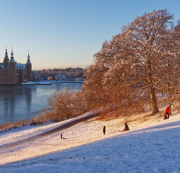 Kælkning i Frederiksborg Slotshave