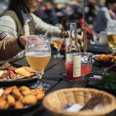 Frokost pause på havnen i Hundested