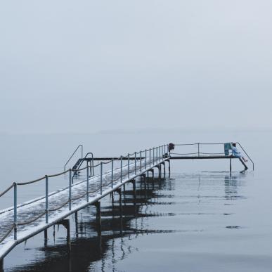 Vinterbadning ved Sletten Havn