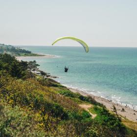 Paraglider i Nordsjælland