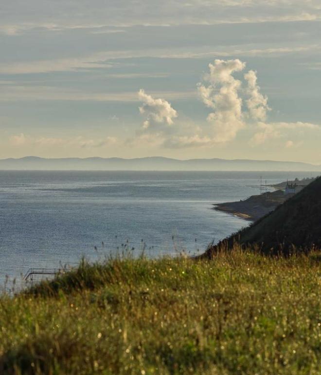 Sverige ses i baggrunden fra Heatherhill i Nordsjælland