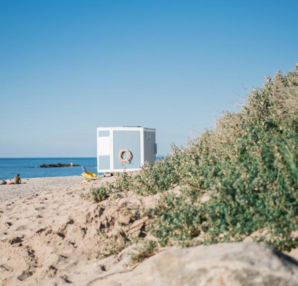 Livredderhus ved Liseleje Strand