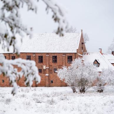 Esrum Kloster i vinterdragt